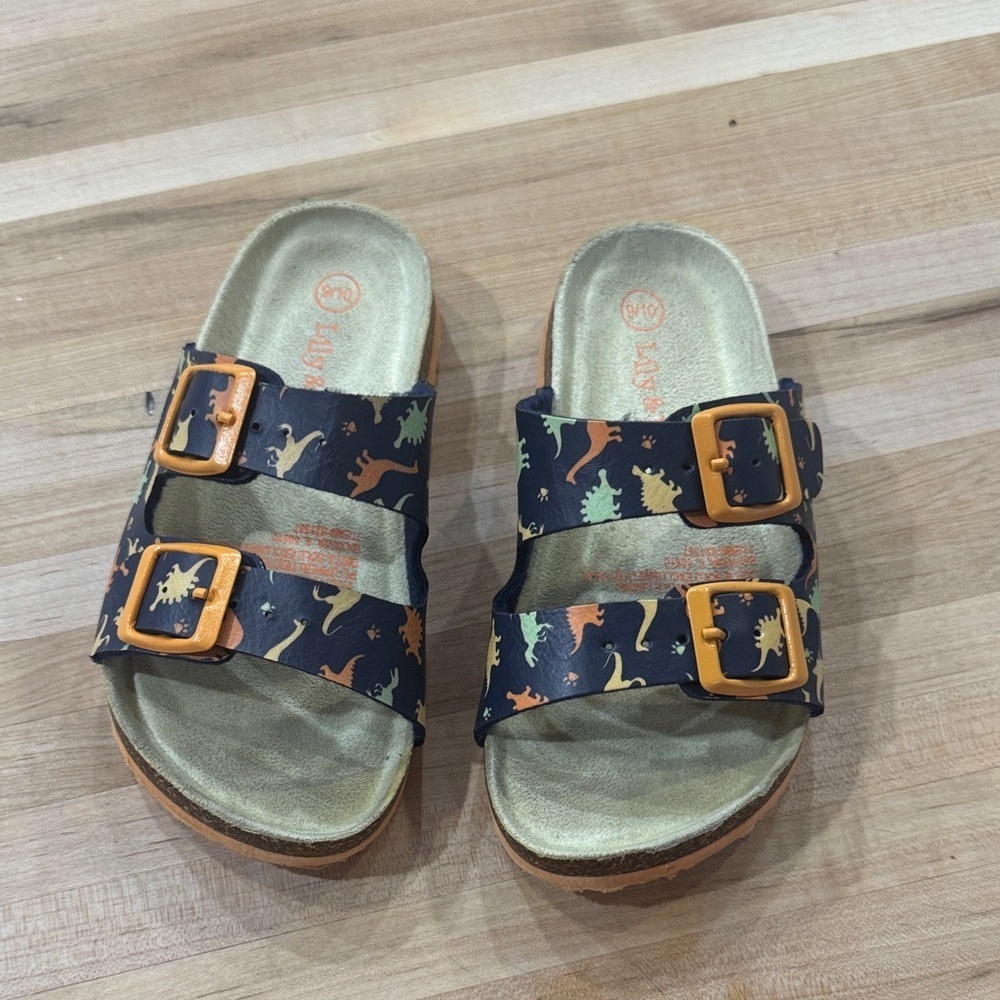 Kids Dinosaur Print Sandals with Buckles